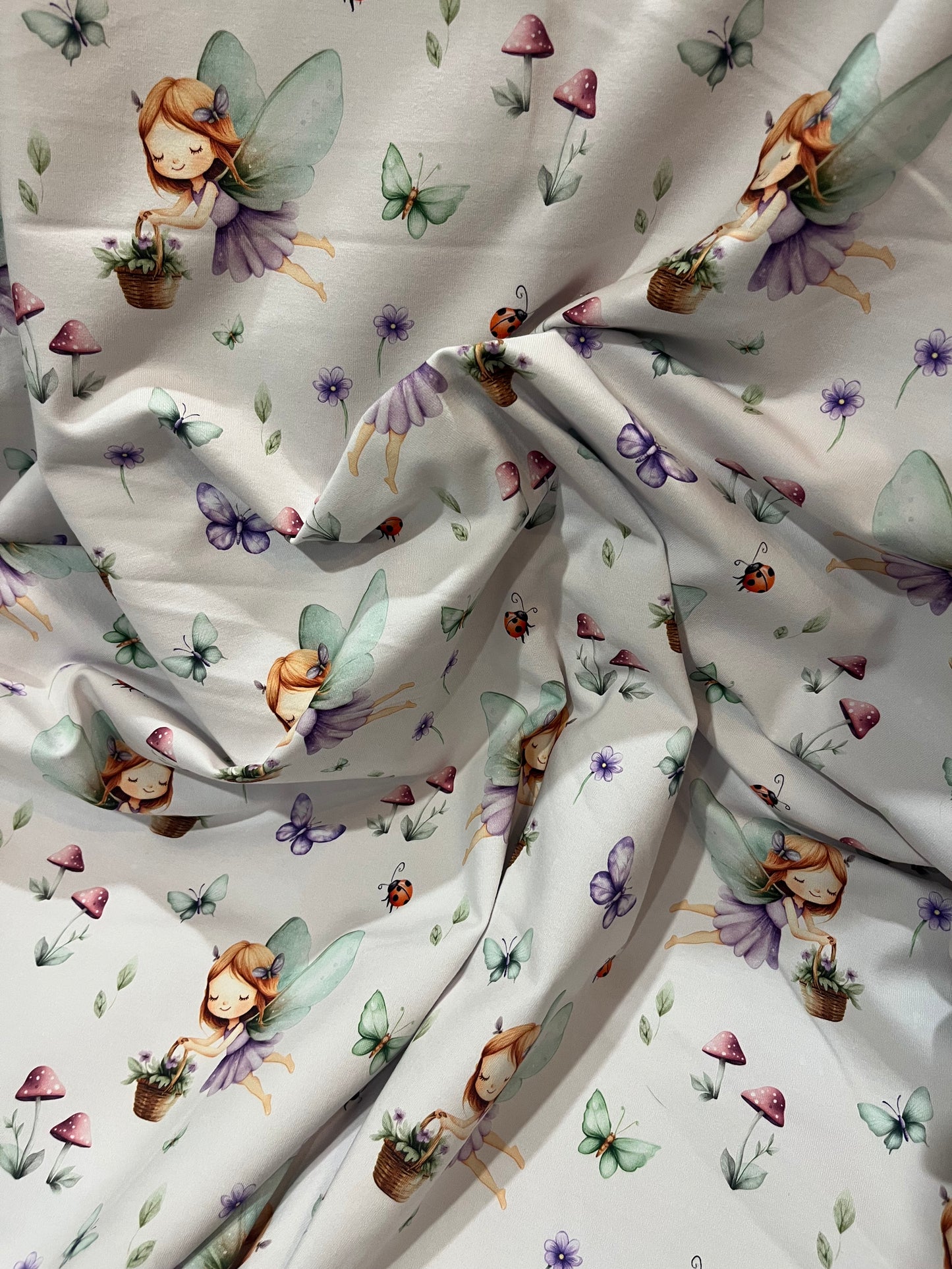 Fairy Garden Cotton Lycra 280gsm Fabric