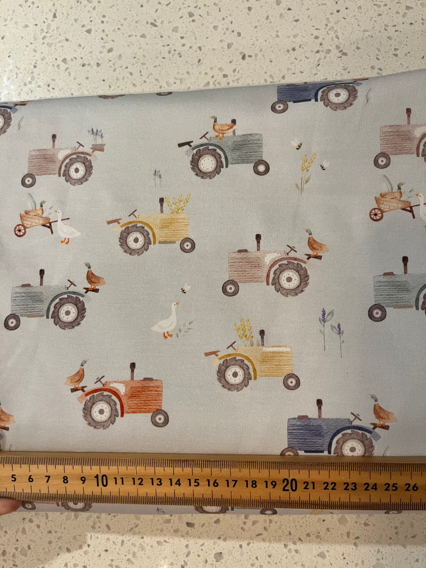 Farm Life Brushed French Terry 280gsm Fabric