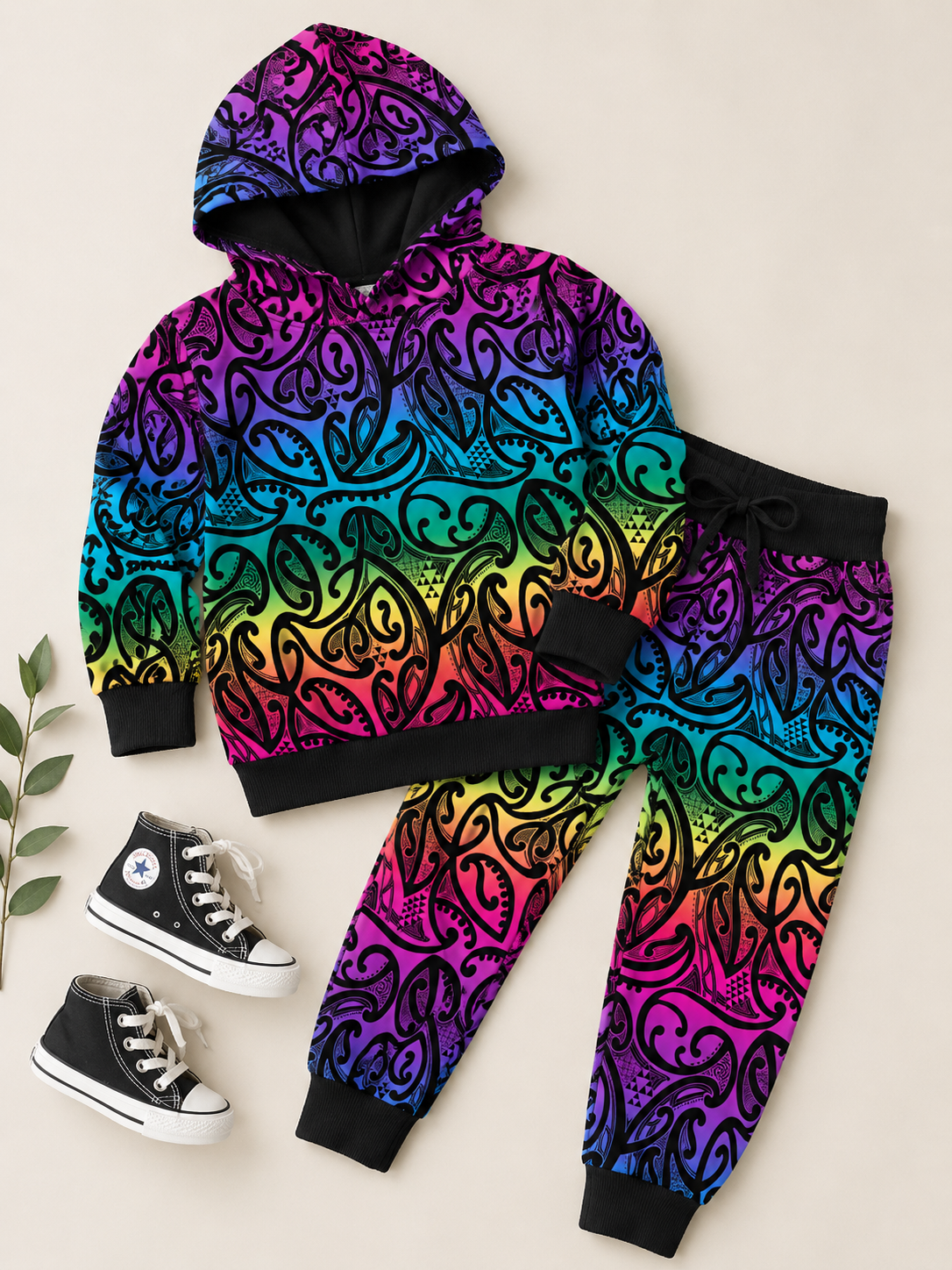 Koru Kaleidoscope Cotton Lycra 280gsm Fabric