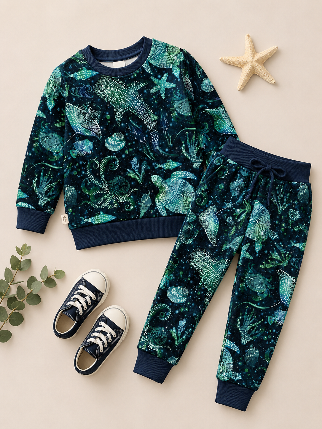 Pacific Tides Cotton Lycra 280gsm Fabric
