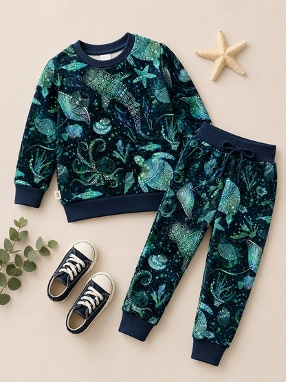 Pacific Tides Cotton Lycra 280gsm Fabric