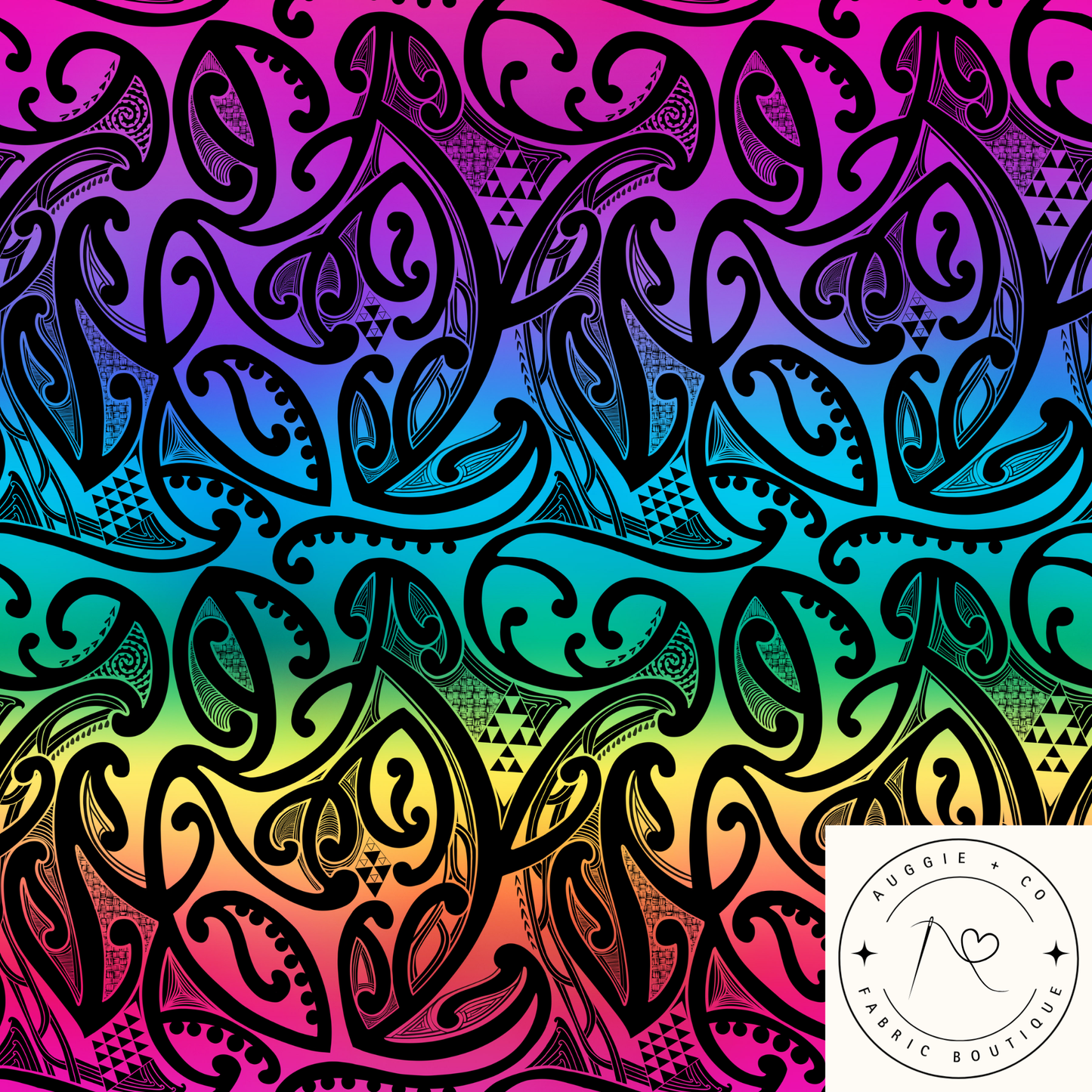 Koru Kaleidoscope Cotton Lycra 280gsm Fabric