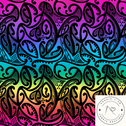 Koru Kaleidoscope Cotton Lycra 280gsm Fabric
