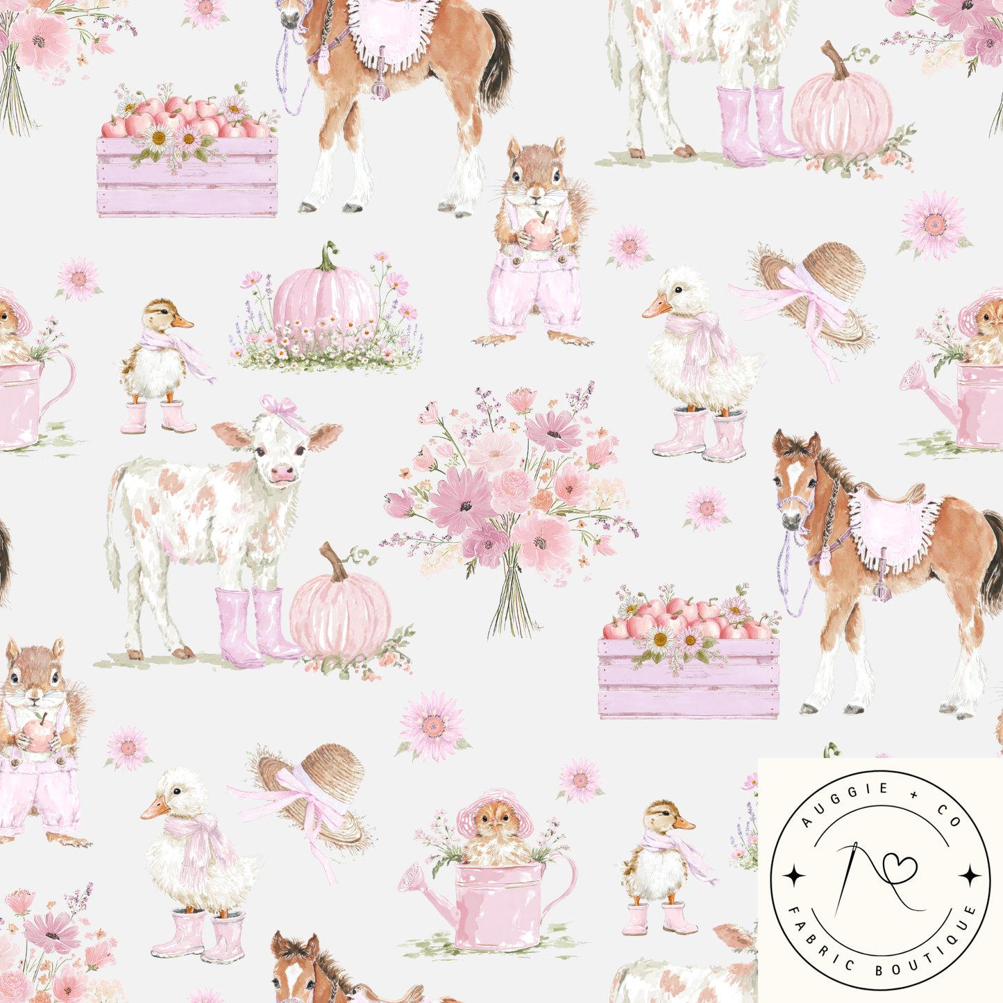 Blush Barn Days Cotton Lycra 240gsm Fabric