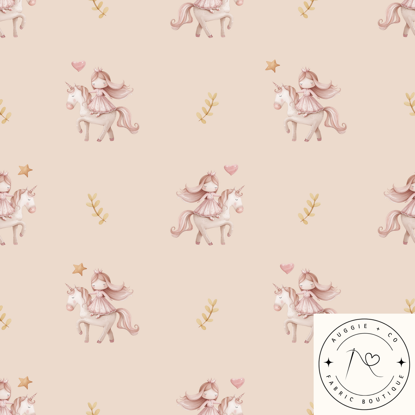 Fairy Unicorn Organic Cotton Rib Knit 250 gsm