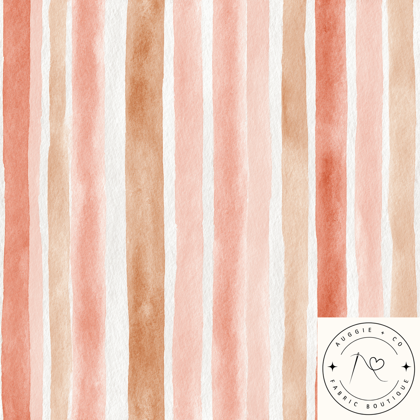 Vintage Pink Stripes French Terry 280gsm