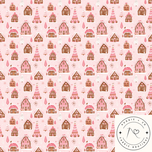 Candy Cottage Christmas 100% Cotton Poplin 120gsm Fabric
