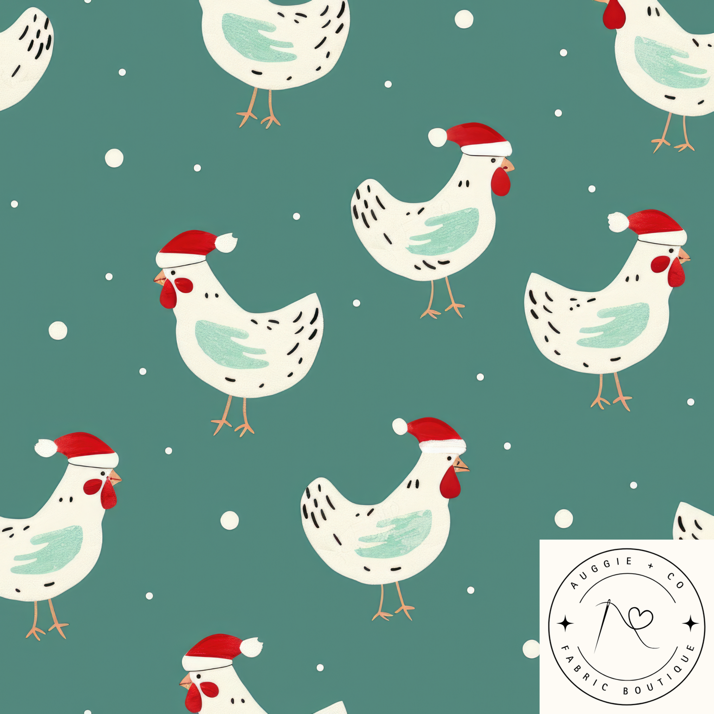 Santa Cluckers Cotton Lycra 240gsm Fabric