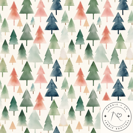 Holiday Pines 100% Cotton Poplin 120gsm Fabric